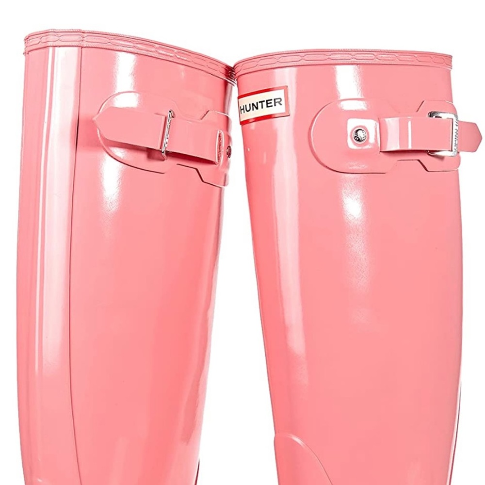 NWB Hunter boots with the box + Hunter socks, size 7 pink